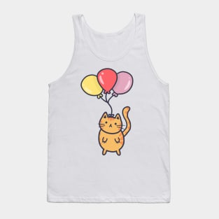 cute floating ballon cat Tank Top